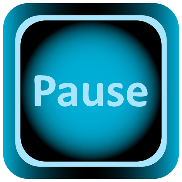 Icono palabra azul pausa
 - Vector, imagen
