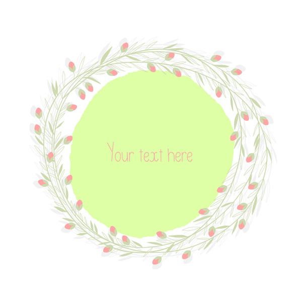 floral wreath with summer flowers - Vector, Image