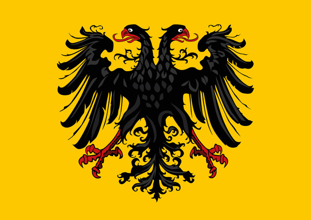 神聖ローマ帝国の歴史的な旗 - ベクター画像