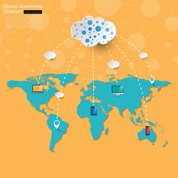 world map social network infographics  - Vector, Image