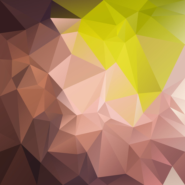 vector abstract irregular polygon background with a triangular pattern in natural brown and green colors - Vector, Image
