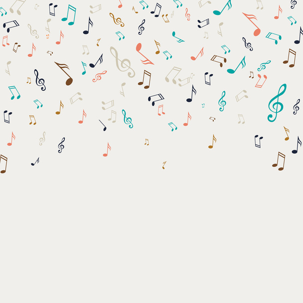Vector Background with Music Notes - Vettoriali, immagini