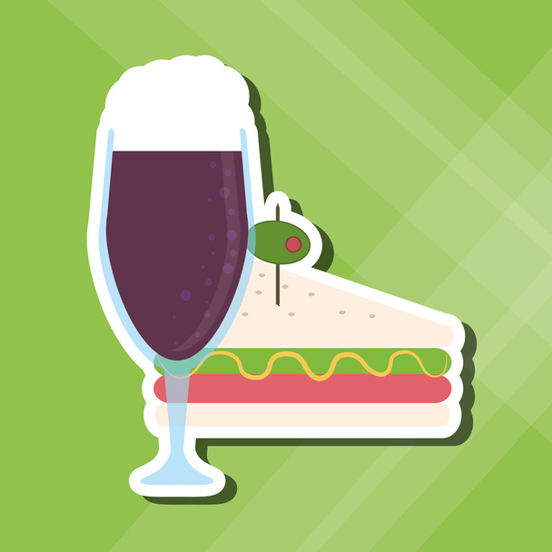 Sandwich design. healthy food. menu icon - Vetor, Imagem