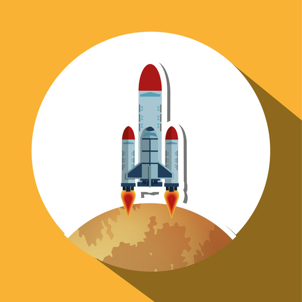 rocket design. science concept. cosmos icon, vector illustration - Vector, Image
