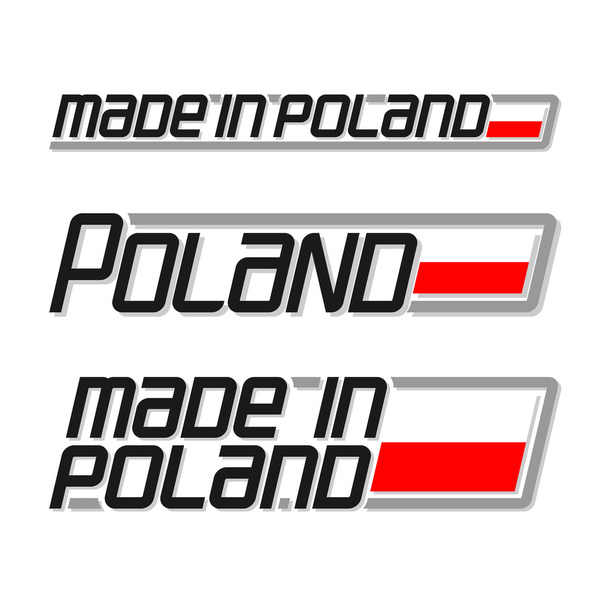 Illustrazione vettoriale del logo per "made in Poland
" - Vettoriali, immagini
