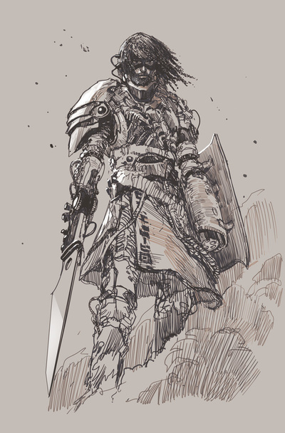 футуристичний лицар з лезом
 - Фото, зображення