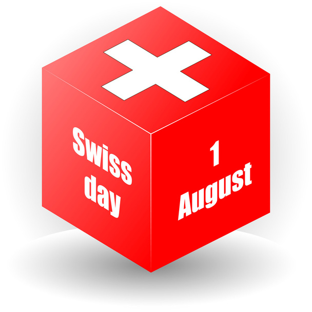 8 月スイスの 1 日 - ベクター画像