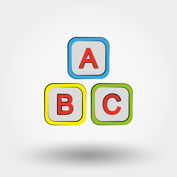 Кубики з літерами A, B, C
. - Вектор, зображення