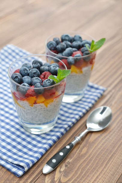 Pudding with chia seeds - Foto, imagen