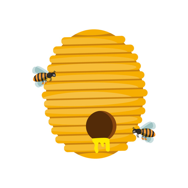 Векторная иллюстрация пчелиного улья
. - Вектор,изображение