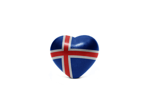 серце з Національний прапор Ісландії - Фото, зображення