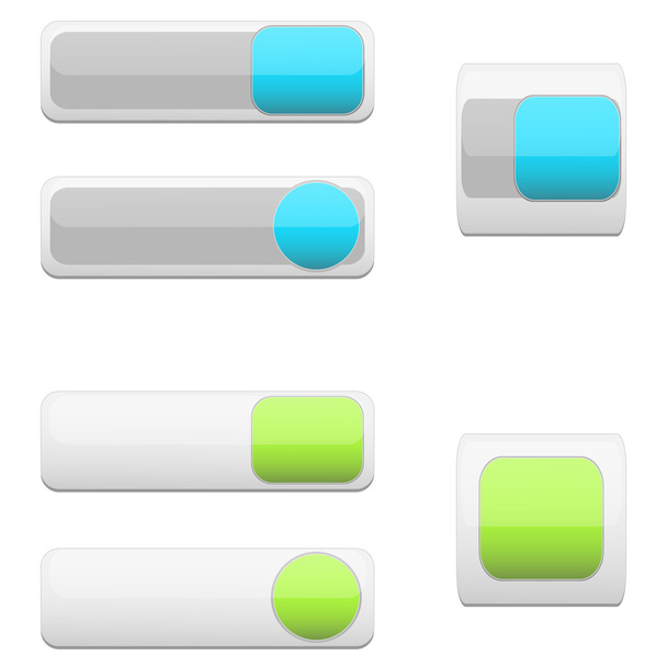 Buttons vector illustration. Gradient buttons. - Vector, Image