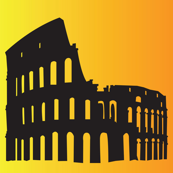 Römische Vektorsilhouette des Kolosseums  - Vektor, Bild