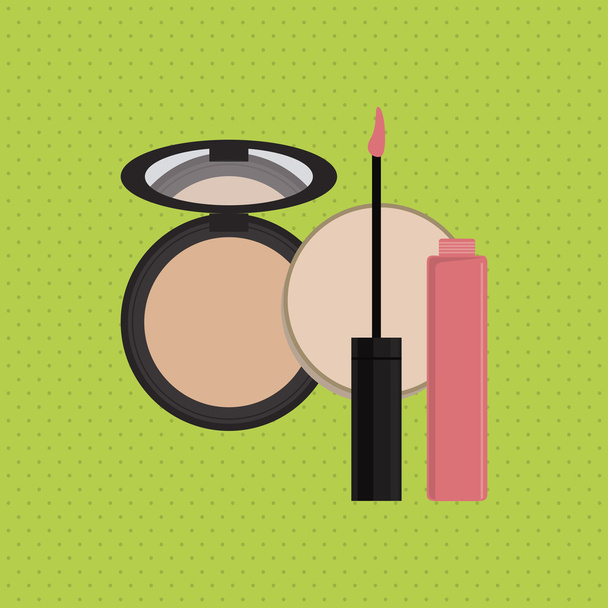 Make-up ontwerp. cosmetische pictogram. huid zorg concept, vectorillustratie - Vector, afbeelding