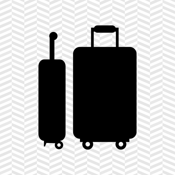 スーツケースの分離設計 - ベクター画像