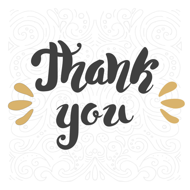 Thank you hand lettering vector illustration - Vector, afbeelding