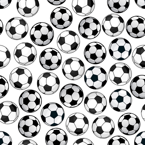Juego de fútbol patrón sin costura con pelotas de fútbol
 - Vector, imagen