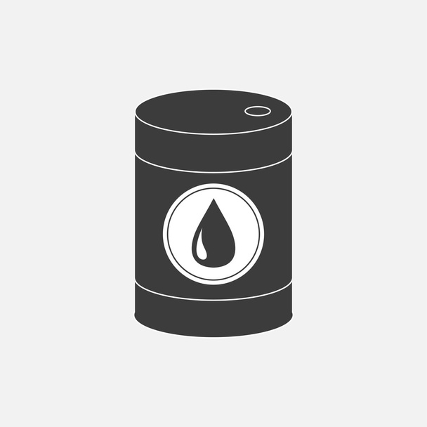Oil barrel with oil drop  - Vector, imagen