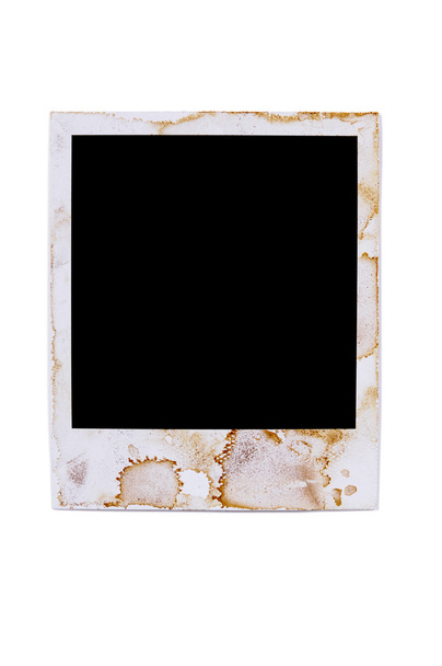 Vecchio stile polaroid macchiato vintage cornice di stampa foto in bianco isolato
 - Foto, immagini