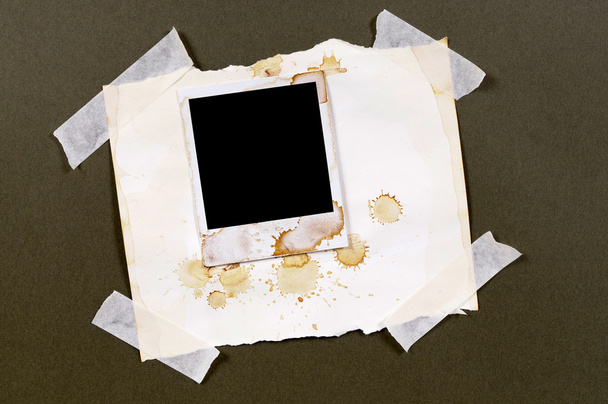 Stary Witraż polaroid styl puste zdjęcie drukowania ramki klejącą - Zdjęcie, obraz