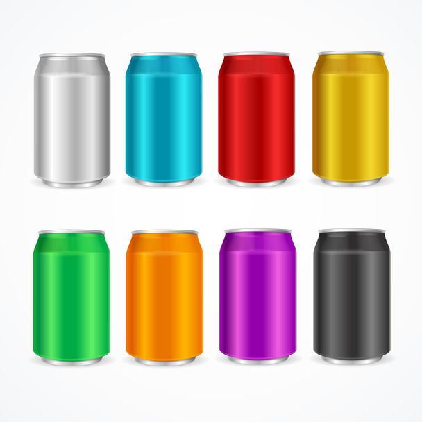 Color Cans Set. Vector - Vector, Image