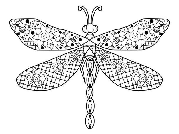 Vecteur de coloration libellule pour adultes
 - Vecteur, image