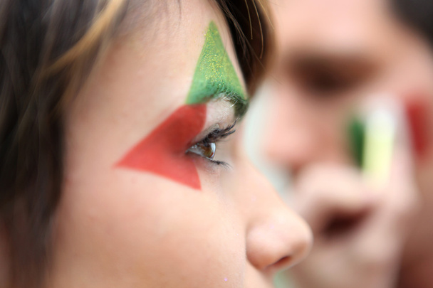 Supporting Italian soccer team - Foto, afbeelding