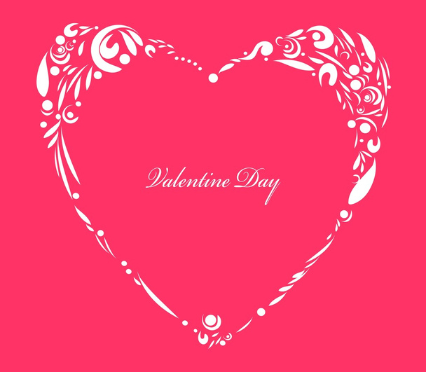 Romantisch Valentijn achtergrond met hart - Vector, afbeelding