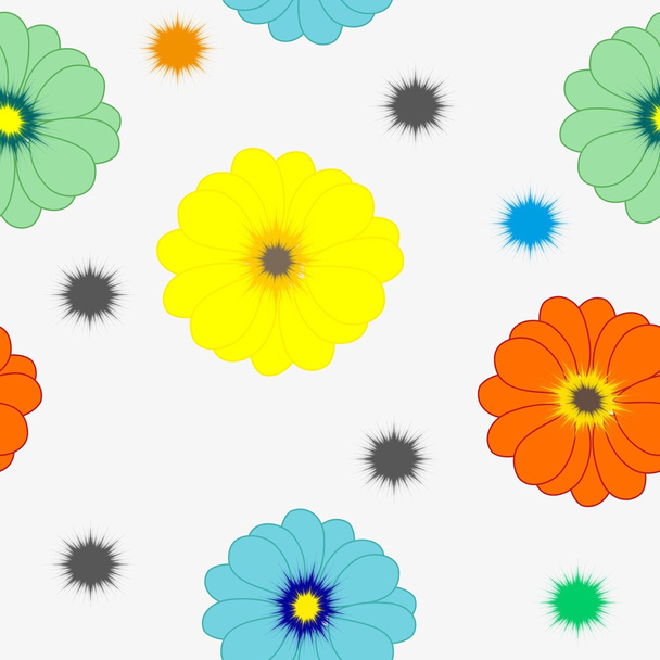 Abstract flower seamless pattern background - ベクター画像
