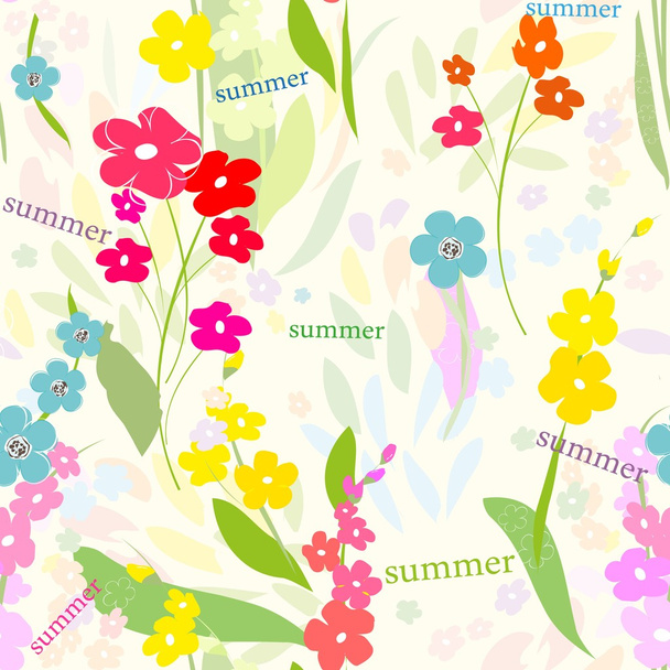 Abstract flower seamless pattern background - Vektor, obrázek