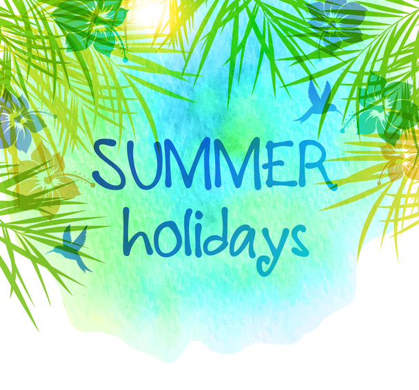 Summer tropical background - Вектор, зображення