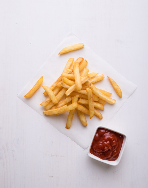 fries with ketchup - Photo, Image