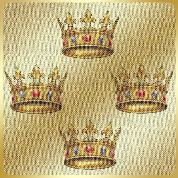 Στέμμα του βασιλιά. Εικονογράφηση. Χρυσό μοτίβο βασιλικό στέμμα. Εκλεκτής ποιότητας φόντο. - Φωτογραφία, εικόνα