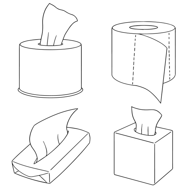 conjunto vetorial de papel tissue
 - Vetor, Imagem