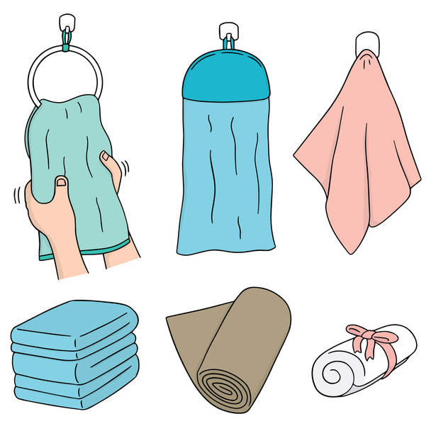 conjunto vetorial de toalha de mão
 - Vetor, Imagem