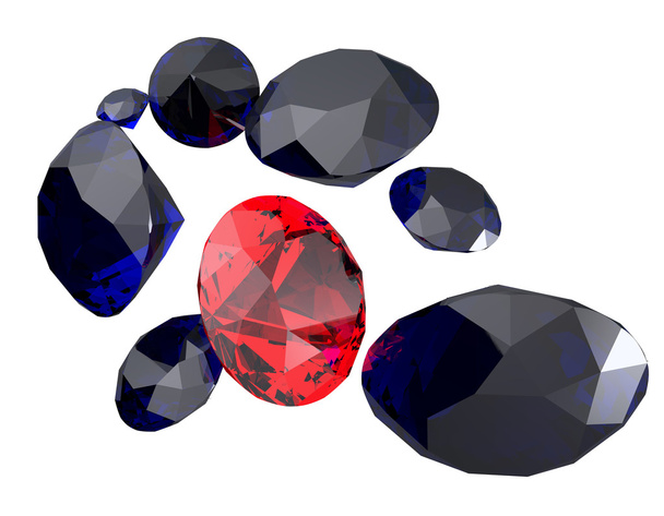 gemstones 3d render - Фото, изображение