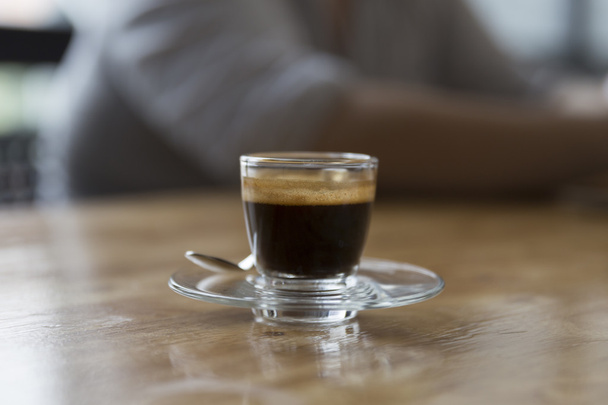 cup of hot espresso coffee shot - Foto, imagen