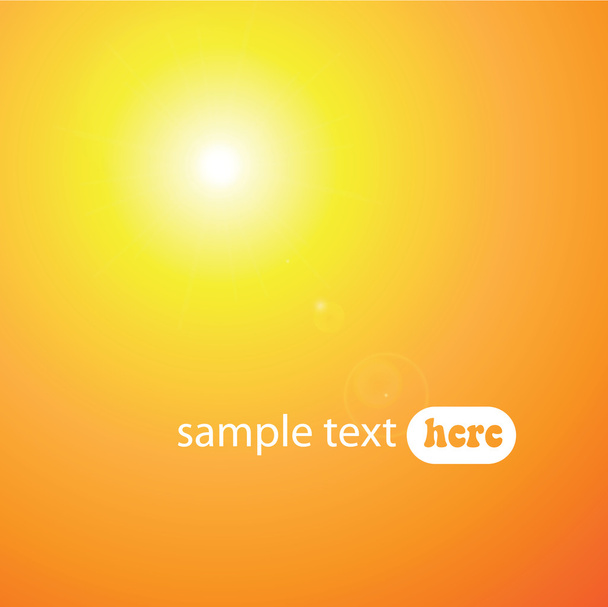 background with hot summer sun - Vector, imagen