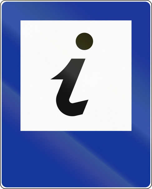 Польский дорожный знак: Информационный центр
 - Фото, изображение