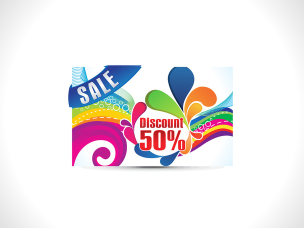 abstract colorful discount card - Vector, Image