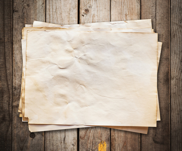 old paper on wood background and texture - Photo, image