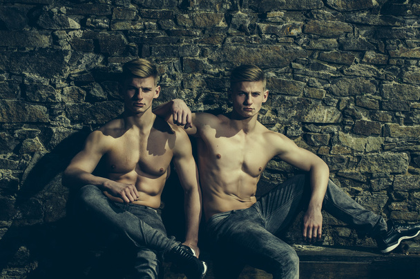 Young sensual twin brothers - Photo, image