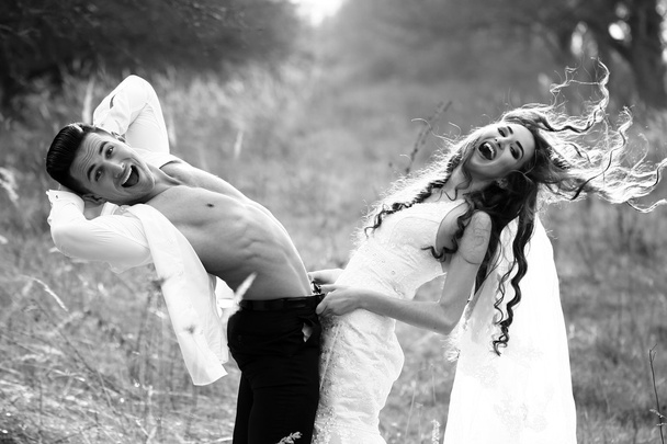 Sexy wedding couple - Valokuva, kuva
