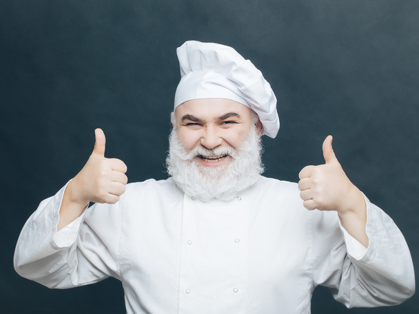 Smiling bearded cook - Zdjęcie, obraz
