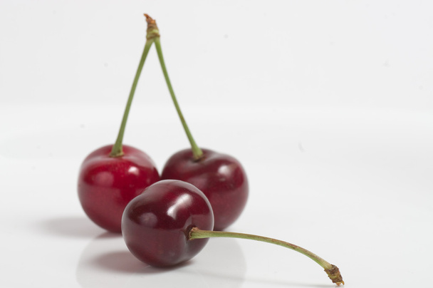 Cherries on white background - Fotografie, Obrázek