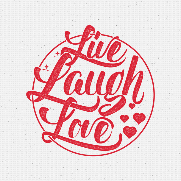 Live laugh love Hand lettering quote - Photo, Image
