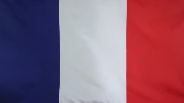 France Flag real fabric Close up - Footage, Video