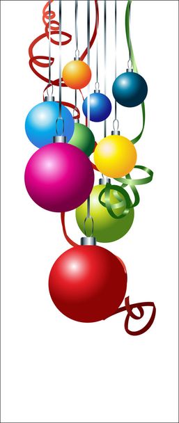Set of colorful vector christmas balls - Vector, Image
