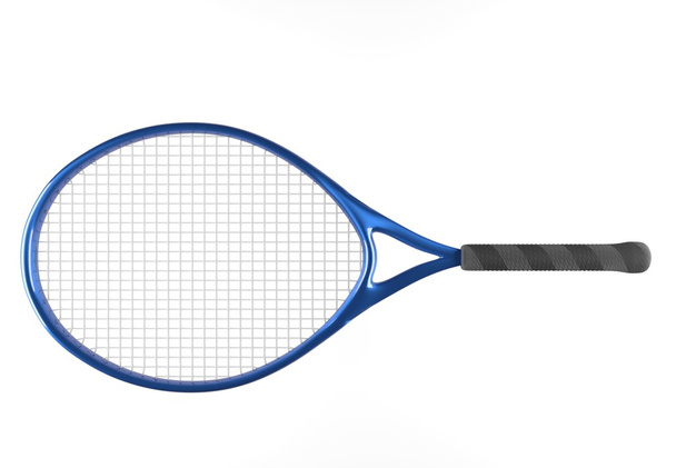 blauwe tennisracket - Foto, afbeelding