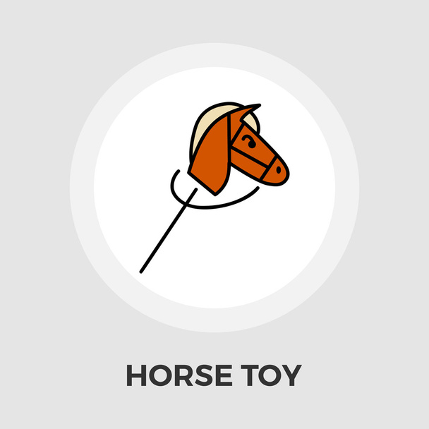 Horse toy vector flat icon - Vector, Image